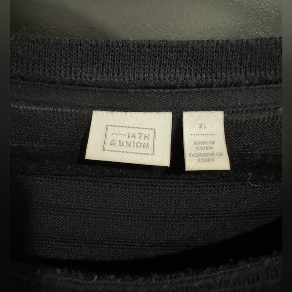 14th & Union Black Striped Sweater - Picture 3 of 5